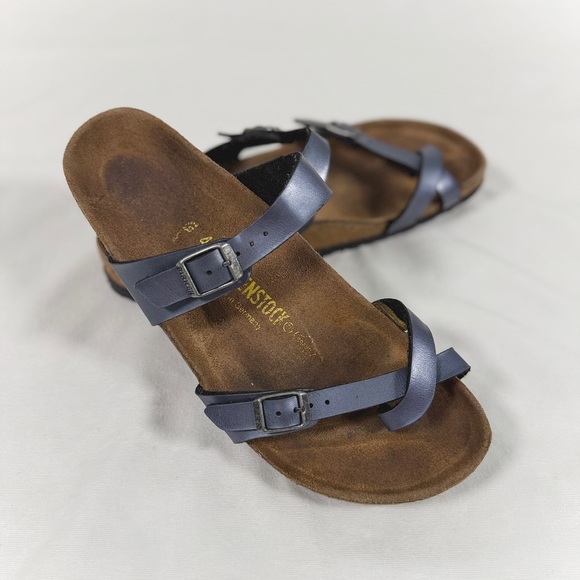 Birkenstock Mayari
Oiled Leather Blue Sandals   Size 9 - Picture 1 of 7